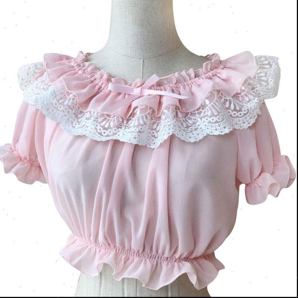 2021 womens chiffon crop summer short sleeve blouse with lace detailing drop shipping good quality, White
2021 womens chiffon crop summer short sleeve blouse with lace detailing drop shipping good quality, White