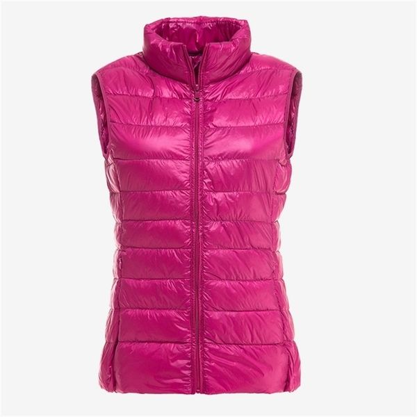 women's autumn duck down warm vest sleeveless stand collar portable quilted vests female winter solid casual woman jacket 201214, Black;white
women's autumn duck down warm vest sleeveless stand collar portable quilted vests female winter solid casual woman jacket 201214, Black;white