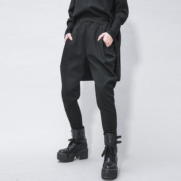 harajuku pants women/men black trousers japan harem boot pencil pant with pockets elastic fabric loose casual 2020 winter spring1, Black;white
harajuku pants women/men black trousers japan harem boot pencil pant with pockets elastic fabric loose casual 2020 winter spring1, Black;white