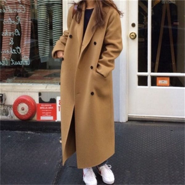 2021 winter women's fashion hepburn stype long over-the-knee woolen coats female outerwear overcoat sigle breasted coat, Black
2021 winter women's fashion hepburn stype long over-the-knee woolen coats female outerwear overcoat sigle breasted coat, Black