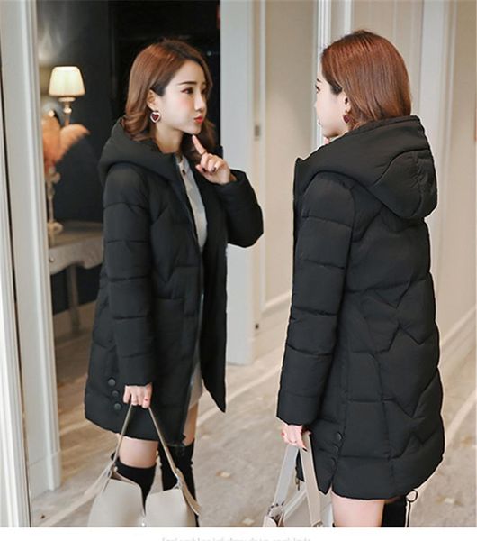 2019 new winter jacket women hooded coat causal long thick warm parkas zipper down cotton padded jacket female outerwear r1134, Black
2019 new winter jacket women hooded coat causal long thick warm parkas zipper down cotton padded jacket female outerwear r1134, Black