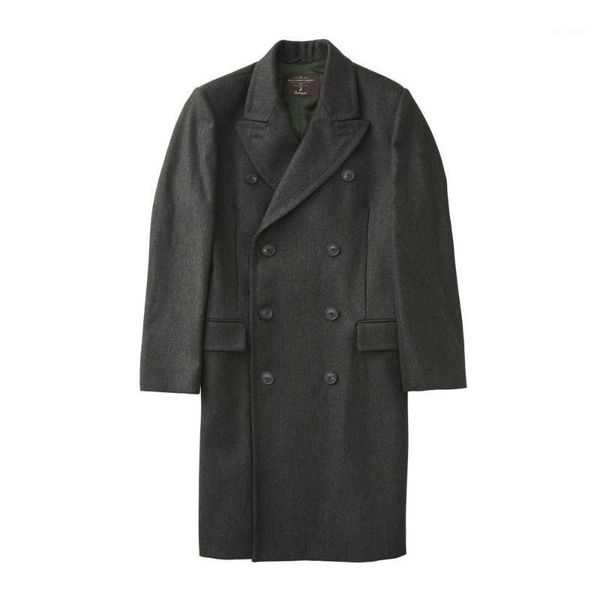 solid black male jacket overcoat england style double-breasted v-sleeve long jacket casual fashion handsome men's woolen coat1
solid black male jacket overcoat england style double-breasted v-sleeve long jacket casual fashion handsome men's woolen coat1