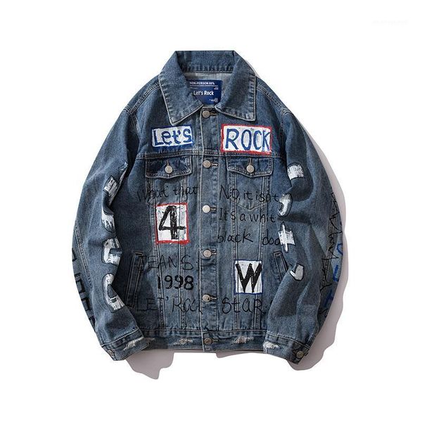 moruancle men's hi street printed hip hop jeans jackets streetwear painted denim trucker jacket outerwear for male graffiti1, Black;brown
moruancle men's hi street printed hip hop jeans jackets streetwear painted denim trucker jacket outerwear for male graffiti1, Black;brown