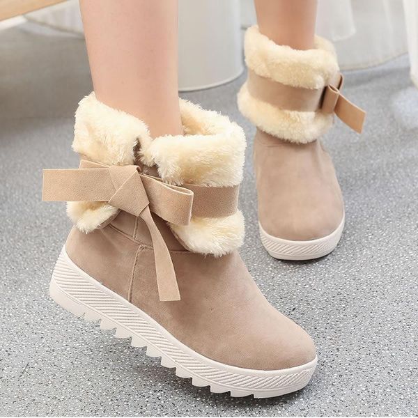 3colour snow boots 2020 classic heels suede women winter boots warm fur plush insole ankle women shoes with knot shoes, Black
3colour snow boots 2020 classic heels suede women winter boots warm fur plush insole ankle women shoes with knot shoes, Black