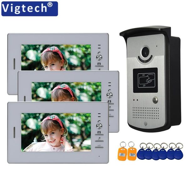 vigtech 7"wired color video home intercom multii monitor intercom doorphone system rfid cardreader ir night vision waterproof
vigtech 7"wired color video home intercom multii monitor intercom doorphone system rfid cardreader ir night vision waterproof