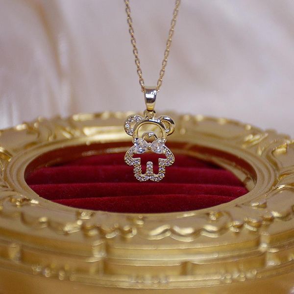 chains korean version of the delicate flash bear cute temperament inlaid zircon short clavicle chain necklace, Silver
chains korean version of the delicate flash bear cute temperament inlaid zircon short clavicle chain necklace, Silver