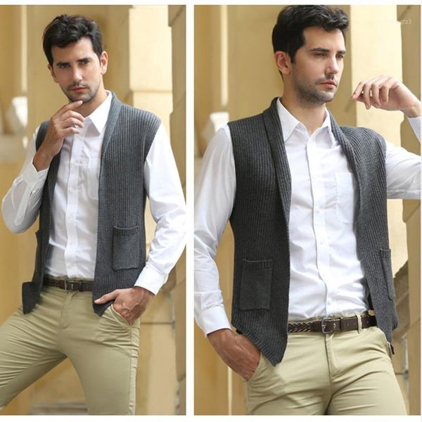 men's vests spring autumn middle-aged men's sleeveless sweater vest v-neck knitted cardigan slim cotton casual m-3xl1, Black;white
men's vests spring autumn middle-aged men's sleeveless sweater vest v-neck knitted cardigan slim cotton casual m-3xl1, Black;white