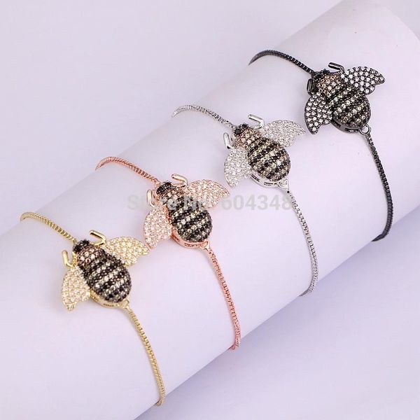 link, chain 5pcs zyz182-0307 micro pave zircon insect bracelet femme slider mix color zirconia charm bracelets women jewelry, Black
link, chain 5pcs zyz182-0307 micro pave zircon insect bracelet femme slider mix color zirconia charm bracelets women jewelry, Black