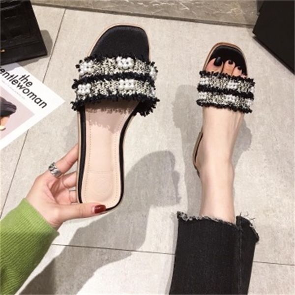 flat shoes female flock square toe ladies' slippers slipers women beige heeled sandals low summer clogs woman med luxury slides y1202, Black
flat shoes female flock square toe ladies' slippers slipers women beige heeled sandals low summer clogs woman med luxury slides y1202, Black
