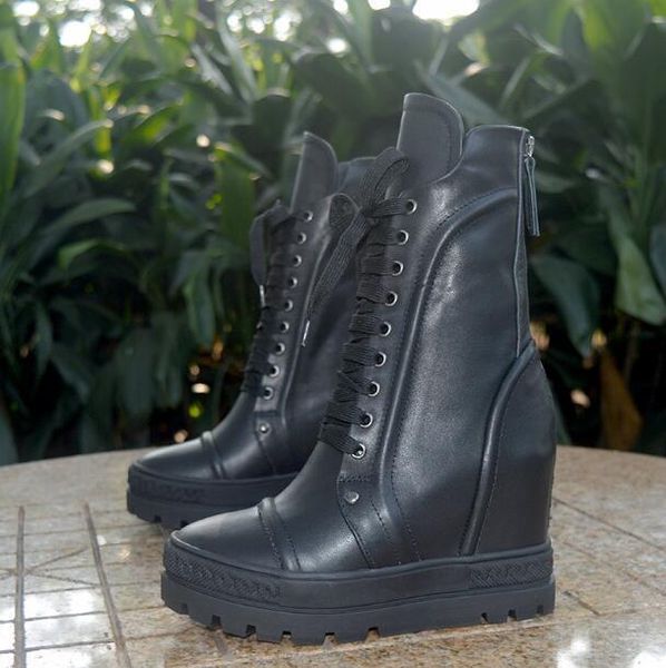 boots woman white black genuine leather high sneakers 8 cm height increasing thick sole platform wedge short combat
boots woman white black genuine leather high sneakers 8 cm height increasing thick sole platform wedge short combat