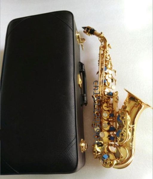 new curved soprano saxophone gold key brass sax professional mouthpiece patches pads reeds bend neck with leather cases
new curved soprano saxophone gold key brass sax professional mouthpiece patches pads reeds bend neck with leather cases