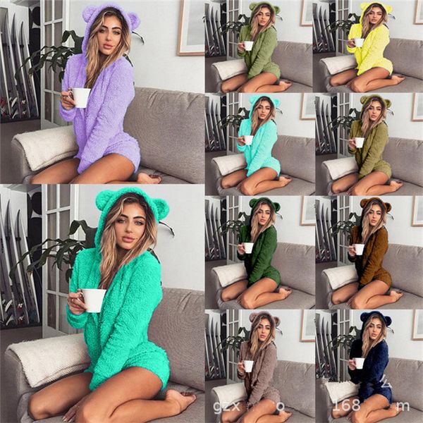 winter women jumpsuits soft fleece homewear long sleeve shorts sleepwear cute hooded rompers onesies 17 solid color ladies warm jumpsuit ins, White
winter women jumpsuits soft fleece homewear long sleeve shorts sleepwear cute hooded rompers onesies 17 solid color ladies warm jumpsuit ins, White