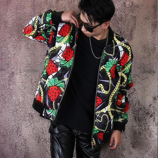 m-xxlcasual jacket retro jacket personality loose print hip hop baseball suit li chao men's collar jacket, Black;brown
m-xxlcasual jacket retro jacket personality loose print hip hop baseball suit li chao men's collar jacket, Black;brown