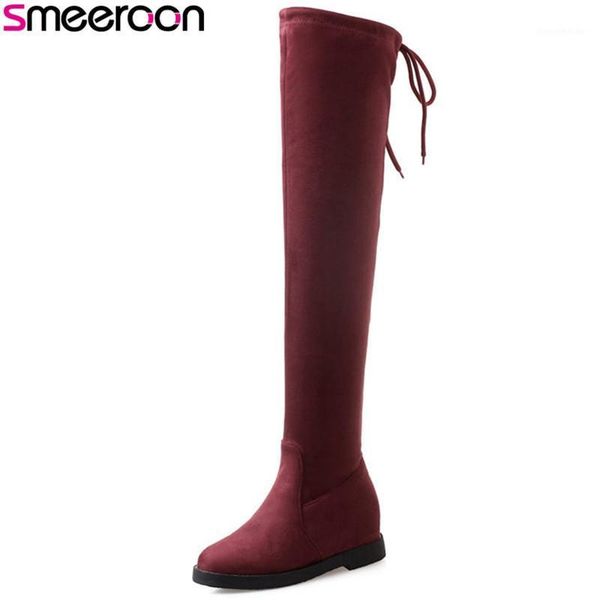 boots smeeroon fashion round toe slip on women autumn winter over the knee for flat bottom party shoes1, Black
boots smeeroon fashion round toe slip on women autumn winter over the knee for flat bottom party shoes1, Black