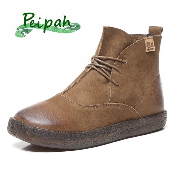 peipah 2020 new style genuine leather women's boots autumn and winter wild retro fur boots ankle for women shoes women, Black
peipah 2020 new style genuine leather women's boots autumn and winter wild retro fur boots ankle for women shoes women, Black