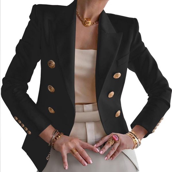 ladies fashion spring autumn slim suit pure color business casual suit short jacket women outwear double breasted, Black;brown
ladies fashion spring autumn slim suit pure color business casual suit short jacket women outwear double breasted, Black;brown