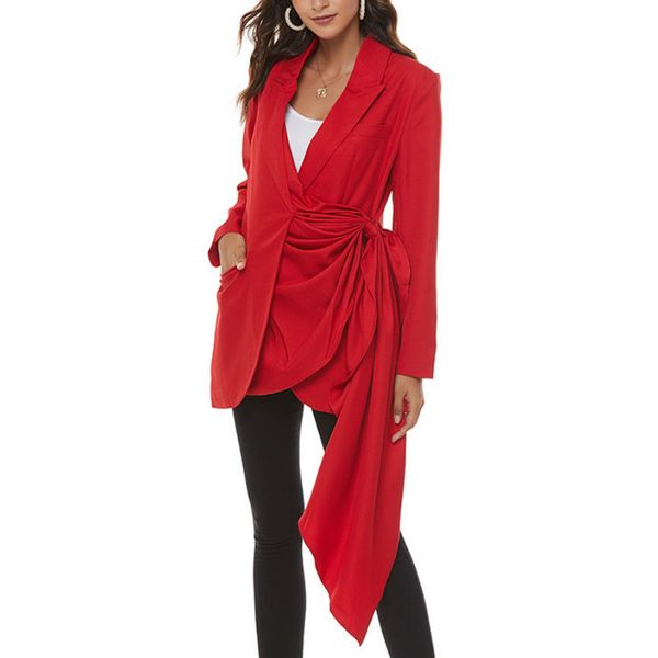 new designer blazer feminine personality frilly black solid outerwear elegant coat stylish lady taped collar clothing vbvs, White;black
new designer blazer feminine personality frilly black solid outerwear elegant coat stylish lady taped collar clothing vbvs, White;black