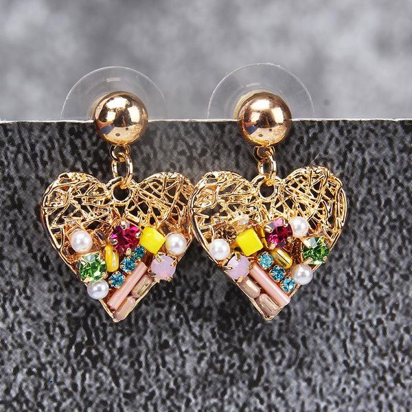 dangle & chandelier love heart colorful rhinestone drop earrings high-quality crystals beads jewelry accessories for women, Silver
dangle & chandelier love heart colorful rhinestone drop earrings high-quality crystals beads jewelry accessories for women, Silver