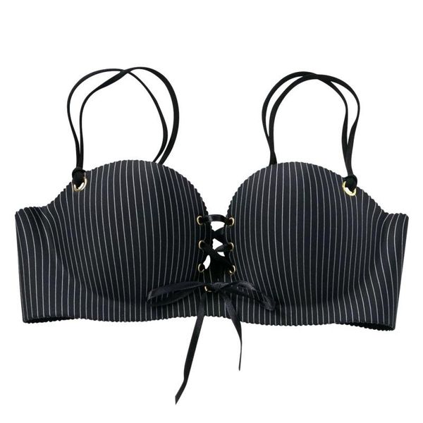 bras women bra striped seamless lingerie bralette wireless push up brassiere female underwear soft cup intimates, Red;black
bras women bra striped seamless lingerie bralette wireless push up brassiere female underwear soft cup intimates, Red;black