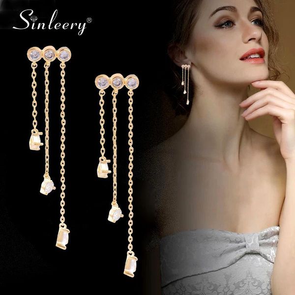 sinleery different length tassel drop earrings yellow gold silver color chain tiny crystal earrings for women jewelry es747 ssa
sinleery different length tassel drop earrings yellow gold silver color chain tiny crystal earrings for women jewelry es747 ssa
