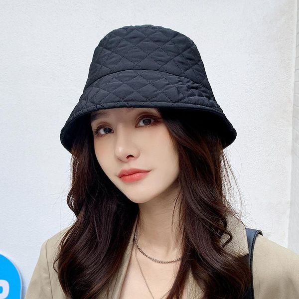wide brim hats winter 2021 cotton-padded female korean solid color versatile diamond lattice fisherman hat trendy web fashion flat warm, Blue;gray
wide brim hats winter 2021 cotton-padded female korean solid color versatile diamond lattice fisherman hat trendy web fashion flat warm, Blue;gray