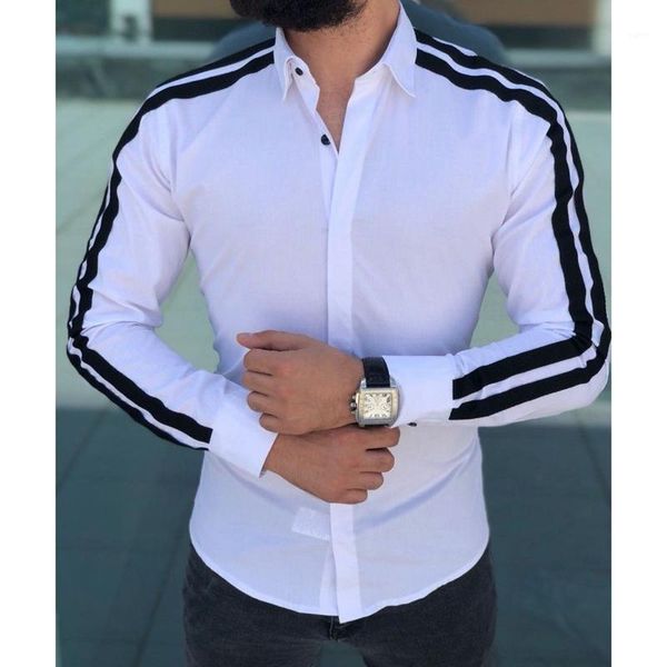 fashion plain men formal shirts business wedding long sleeve slim fit patchwork men1, White;black
fashion plain men formal shirts business wedding long sleeve slim fit patchwork men1, White;black