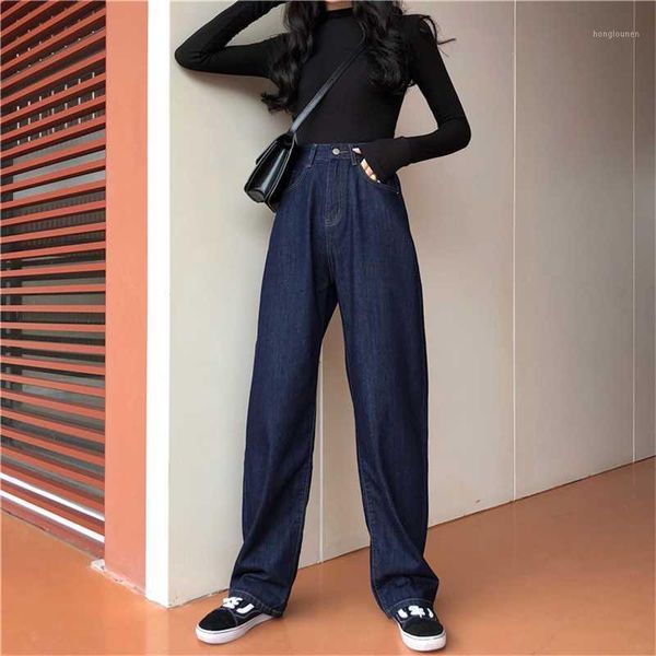 hzirip korean 2019 spring autumn new women solid fashion high waist loose casual soft wide leg jeans slim pants, Blue
hzirip korean 2019 spring autumn new women solid fashion high waist loose casual soft wide leg jeans slim pants, Blue