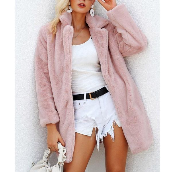 women's fur & faux ladies coat casual fashion suit collar mid-length clothing jackets women vintage streetwear, Black
women's fur & faux ladies coat casual fashion suit collar mid-length clothing jackets women vintage streetwear, Black