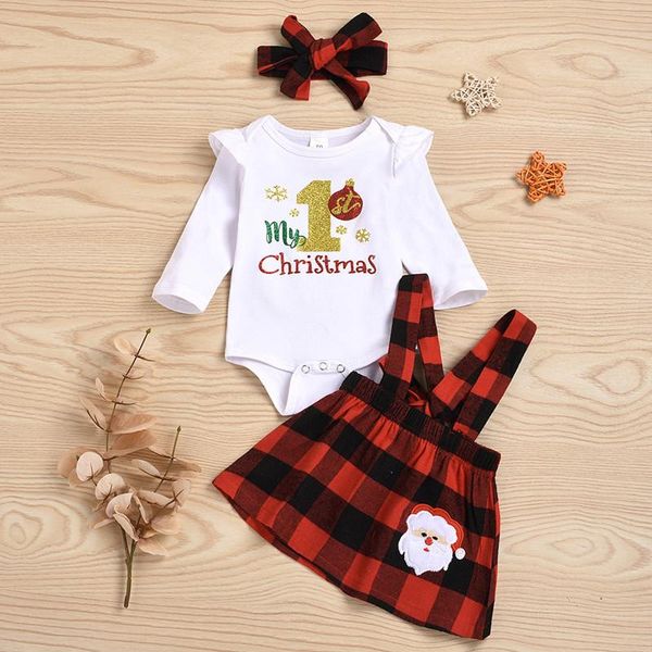 2021 my first christmas baby girl clothes set my 1st christmas girl romper plaid suspender skirt winter infant outfit, White
2021 my first christmas baby girl clothes set my 1st christmas girl romper plaid suspender skirt winter infant outfit, White