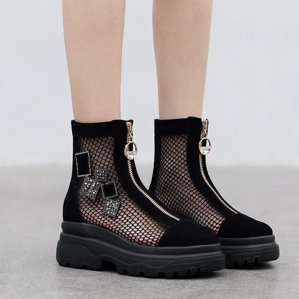 fashion motorcycle boots night club shoes woman platform boots summer short women genuine leather ankle, Black
fashion motorcycle boots night club shoes woman platform boots summer short women genuine leather ankle, Black
