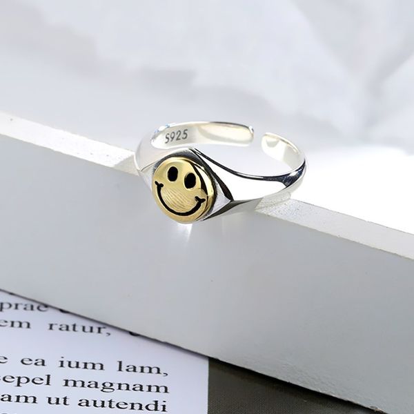 fashion european and american style popular vintage thai silver open ring female personality smiley face geometric trendy jewelry wholesale
fashion european and american style popular vintage thai silver open ring female personality smiley face geometric trendy jewelry wholesale