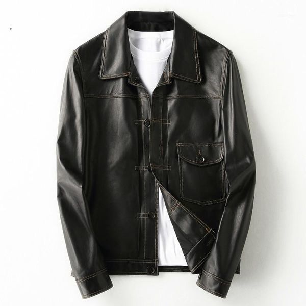 genuine leather jacket men short 100% sheepskin coat men's leather jacket motorcycle spring veste cuir homme kfs19m013-m kj21621, Black
genuine leather jacket men short 100% sheepskin coat men's leather jacket motorcycle spring veste cuir homme kfs19m013-m kj21621, Black