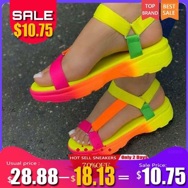 women shoes 2020 fashion candy colors hook loop wedge platform sandals women outdoor non-slip shoes woman summer sandals1, Black
women shoes 2020 fashion candy colors hook loop wedge platform sandals women outdoor non-slip shoes woman summer sandals1, Black