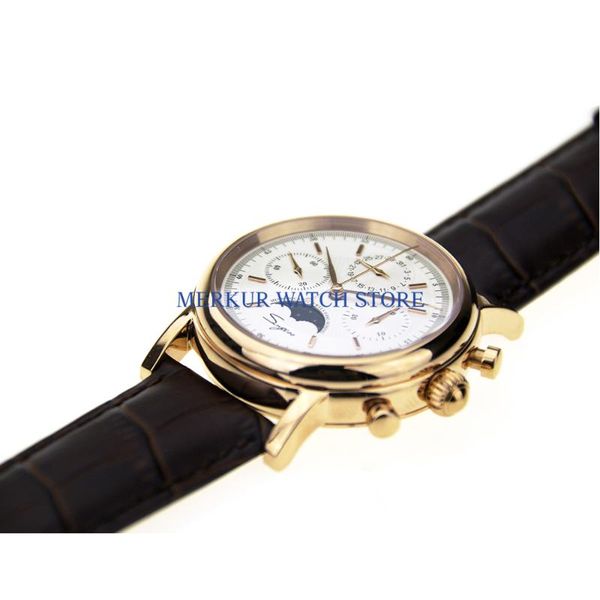 wristwatches sugess mens watch mechanical chronograph 1963 dress tianjin movement st1908 gold plated white dial, Slivery;brown
wristwatches sugess mens watch mechanical chronograph 1963 dress tianjin movement st1908 gold plated white dial, Slivery;brown