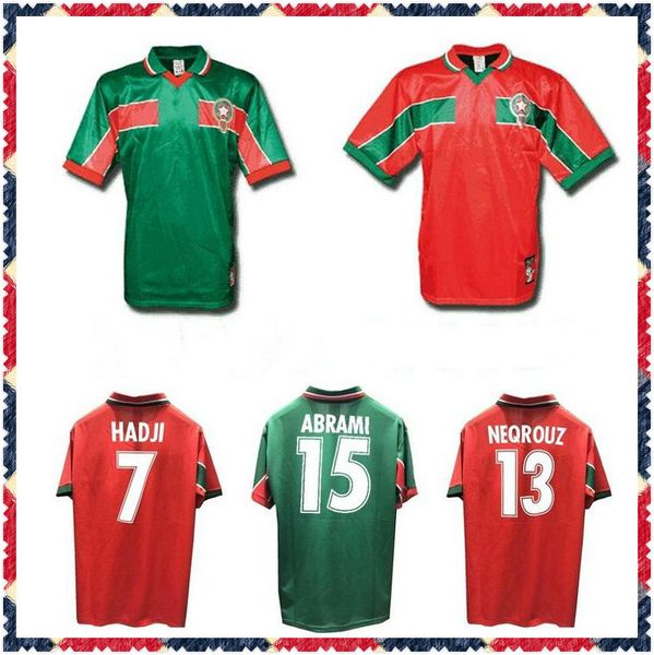 1998 morocco retro soccer jersey 98 99 maroc home away hadji bassir ouakili neqrouz abrami vintage classic old football shirt, Black;yellow
1998 morocco retro soccer jersey 98 99 maroc home away hadji bassir ouakili neqrouz abrami vintage classic old football shirt, Black;yellow