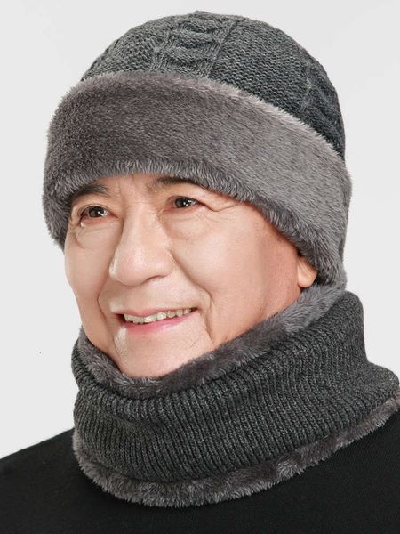 ear cap knitting wool middle-aged and winter warm grandfather old man hat scarf, Black;white
ear cap knitting wool middle-aged and winter warm grandfather old man hat scarf, Black;white