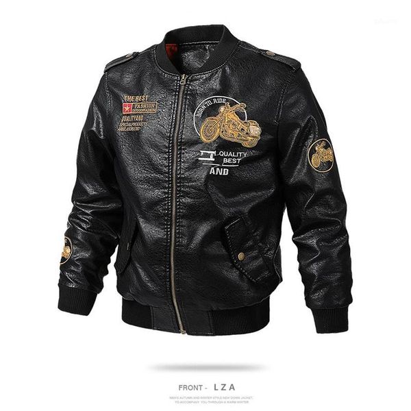 classic embroidered male pilot pu leather jacket men fashion windproof pilot jacket classic pu leather men1, Black;brown
classic embroidered male pilot pu leather jacket men fashion windproof pilot jacket classic pu leather men1, Black;brown