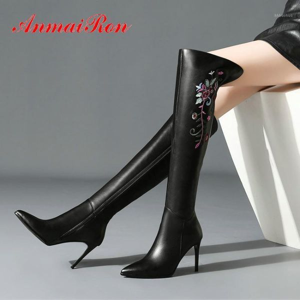 boots anmairon 2021 fashion embroider over the knee pu thigh high pointed toe women winter shoes thin heels shoes1, Black
boots anmairon 2021 fashion embroider over the knee pu thigh high pointed toe women winter shoes thin heels shoes1, Black