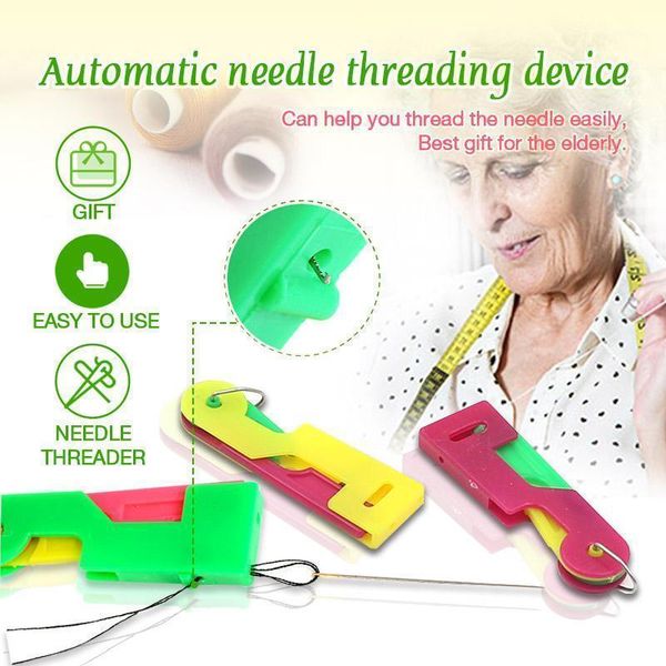 5pcs automatic needle threading device helpful housewife elderly guide sewing accessories easy use random color1, Black
5pcs automatic needle threading device helpful housewife elderly guide sewing accessories easy use random color1, Black