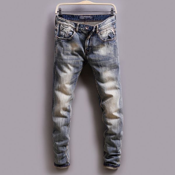 2021 new italian style fashion elastic slim fit vintage designer men long pants streetwear retro jeans homme dked, Blue
2021 new italian style fashion elastic slim fit vintage designer men long pants streetwear retro jeans homme dked, Blue