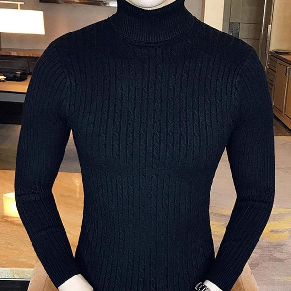 2020 new autumn winter men's sweater turtle neck long sleeve warm sweater slim pullover twist knitwear, White;black
2020 new autumn winter men's sweater turtle neck long sleeve warm sweater slim pullover twist knitwear, White;black