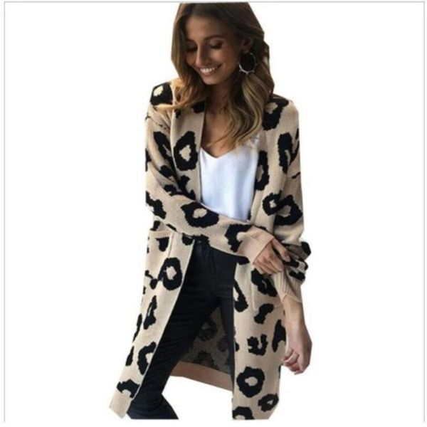 vip2019ebey buy autumn and winter leopard print knitted jacket cardigan women's sweater, White;black
vip2019ebey buy autumn and winter leopard print knitted jacket cardigan women's sweater, White;black