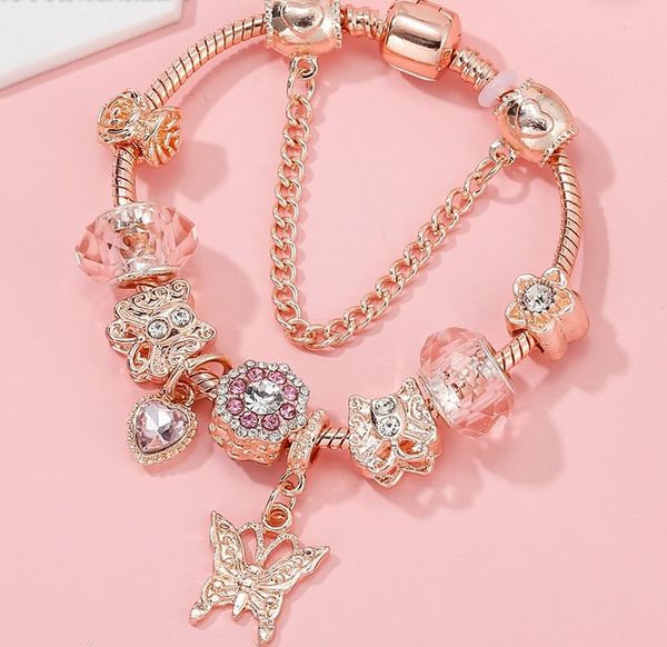 fashion sterling silver rose gold butterfly murano lampwork glass & european charm beads pink crystal heart dangle fits pandora charm bracel, Black
fashion sterling silver rose gold butterfly murano lampwork glass & european charm beads pink crystal heart dangle fits pandora charm bracel, Black