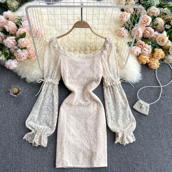2021 new elegant lace dressed feminine square puff solid fine autumn streetwear short dress 4fgm, Black;gray
2021 new elegant lace dressed feminine square puff solid fine autumn streetwear short dress 4fgm, Black;gray
