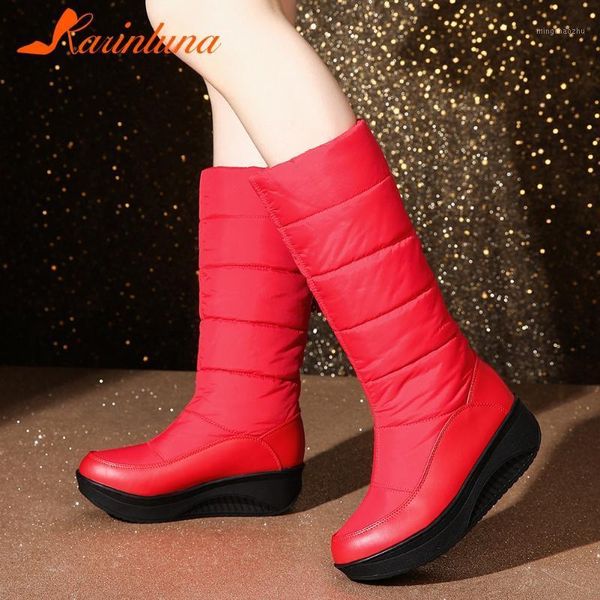 boots karin plus size 35-44 ladies mid calf thick plush platform bottom winter warm fur women snow shoes1, Black 
boots karin plus size 35-44 ladies mid calf thick plush platform bottom winter warm fur women snow shoes1, Black