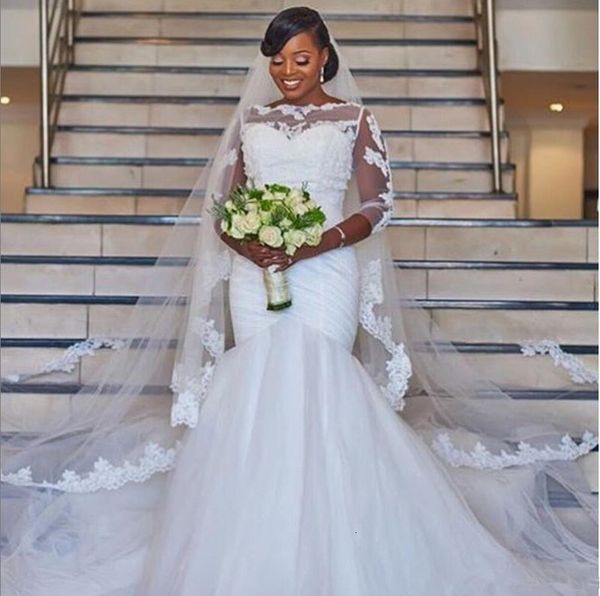 2021 new mermaid arrival dressed in south african tulle wedding 3/4 illusion plied vintage dress novice applications 0a6d, White
2021 new mermaid arrival dressed in south african tulle wedding 3/4 illusion plied vintage dress novice applications 0a6d, White