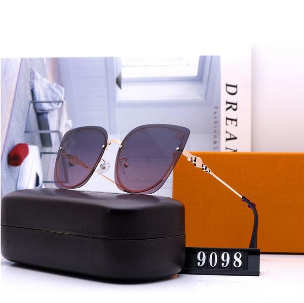 new luxury designer womens sunglasses summer woman sunglasses uv400 9098 5 colors option with box, White;black
new luxury designer womens sunglasses summer woman sunglasses uv400 9098 5 colors option with box, White;black