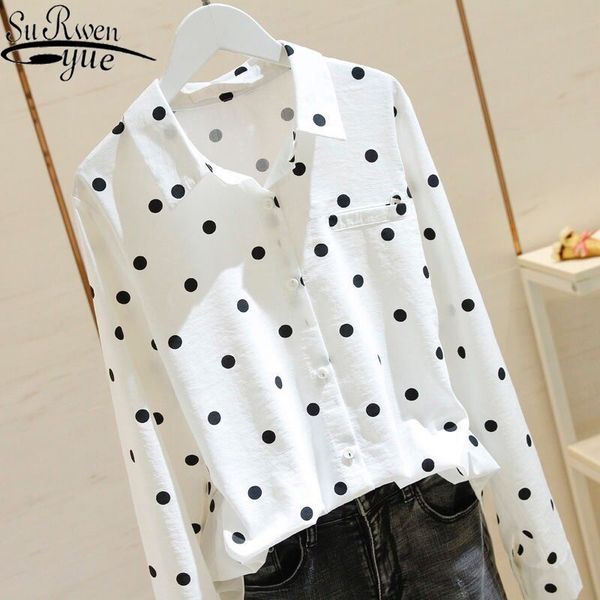 casual polka dot woman blouse large size long sleeve woman blouse loose collar autumn korean-style white slim 8929 50 y200828
casual polka dot woman blouse large size long sleeve woman blouse loose collar autumn korean-style white slim 8929 50 y200828