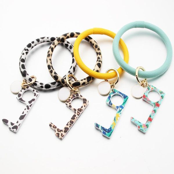 new fashion leather keyring men womens 2020 o key ring custom wristlet bracelet circle bangle keychain, Silver
new fashion leather keyring men womens 2020 o key ring custom wristlet bracelet circle bangle keychain, Silver