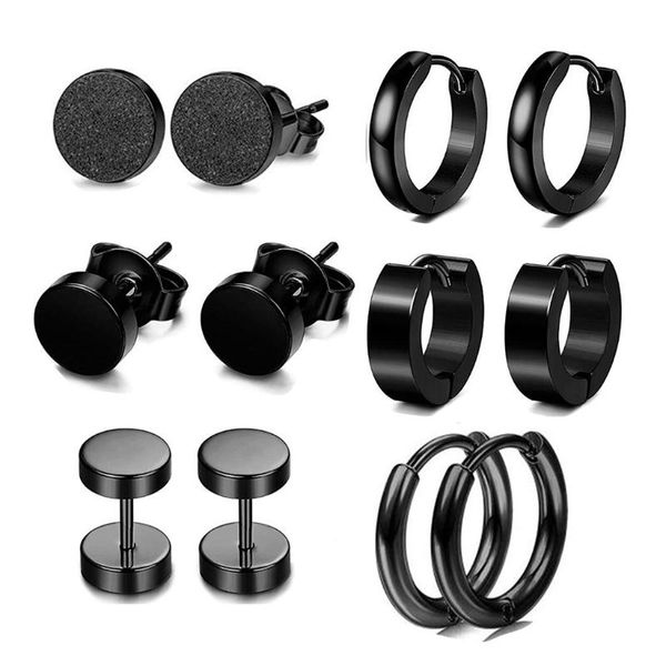 6 pairs/set stainless steel punk earrings hip hop rock gothic ear studs m2ea, Golden;silver
6 pairs/set stainless steel punk earrings hip hop rock gothic ear studs m2ea, Golden;silver